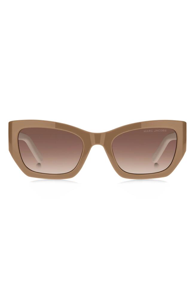 Marc Jacobs 53mm Cat Eye Sunglasses in Beige/Brown Gradient Cover