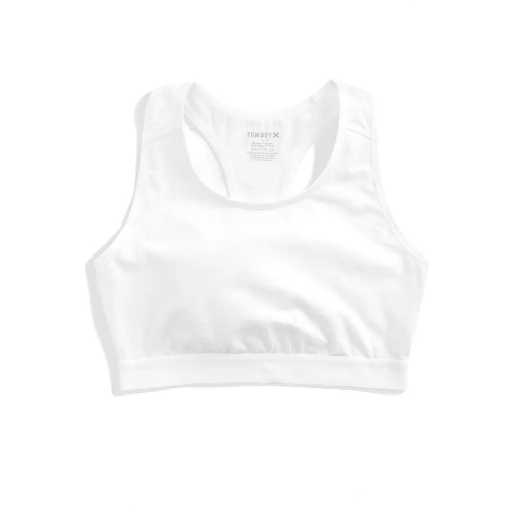 TomboyX Racerback Soft Bra in White Cover