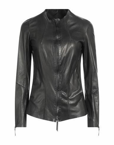 Salvatore Santoro Woman Blazer Black Ovine leather Cover