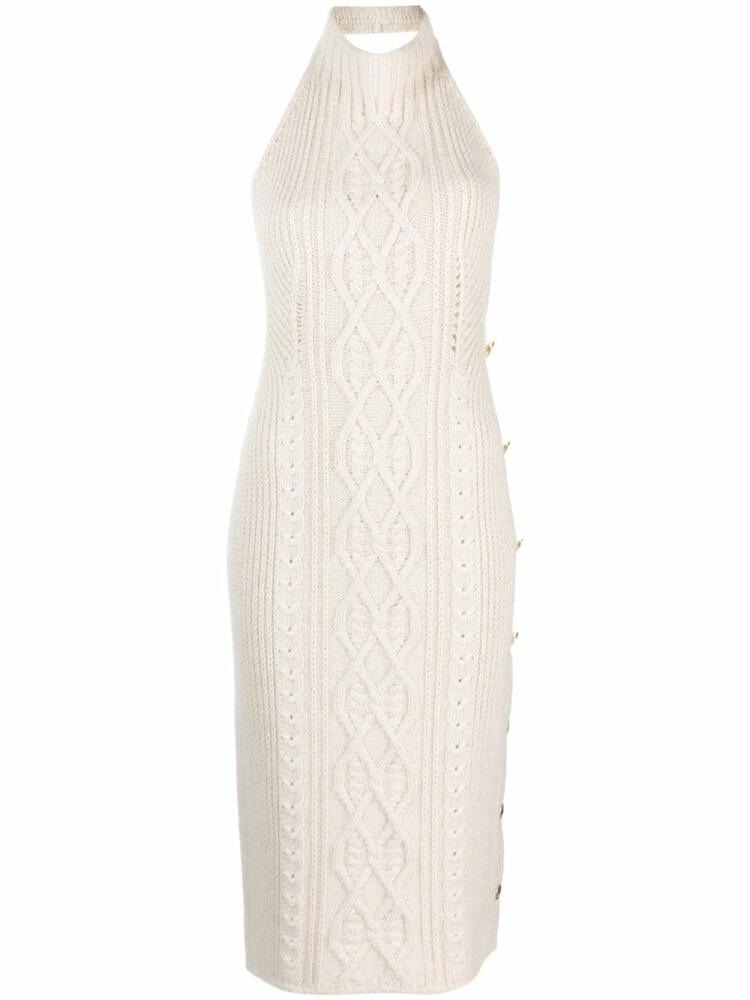 Palm Angels open-back knitted midi dress - Neutrals Cover