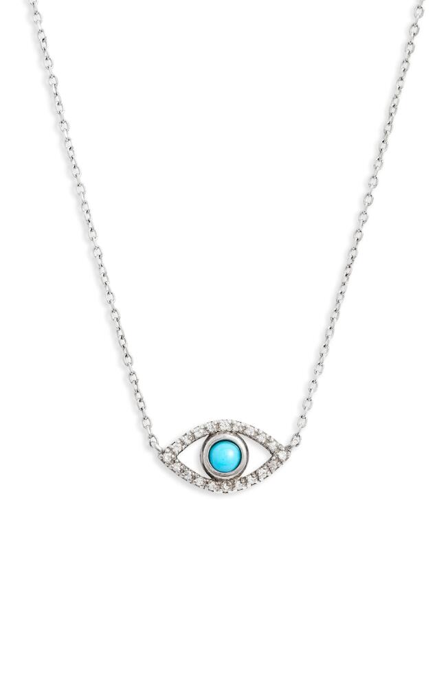 Anzie Evil Eye Turquoise Pendant in Silver Cover