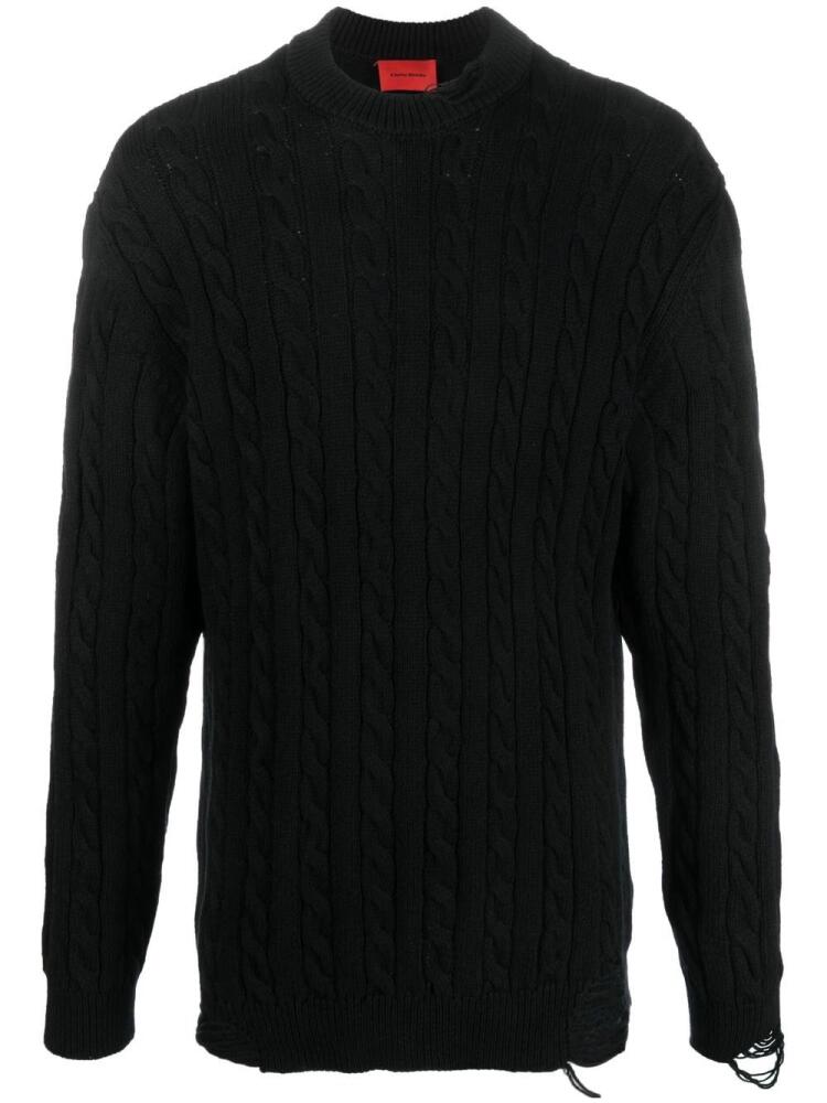 A BETTER MISTAKE cable-knit jumper - Black Cover