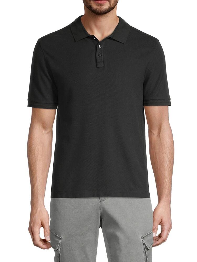 ATM Anthony Thomas Melillo Men's Pima Cotton Pique Polo - Black Cover