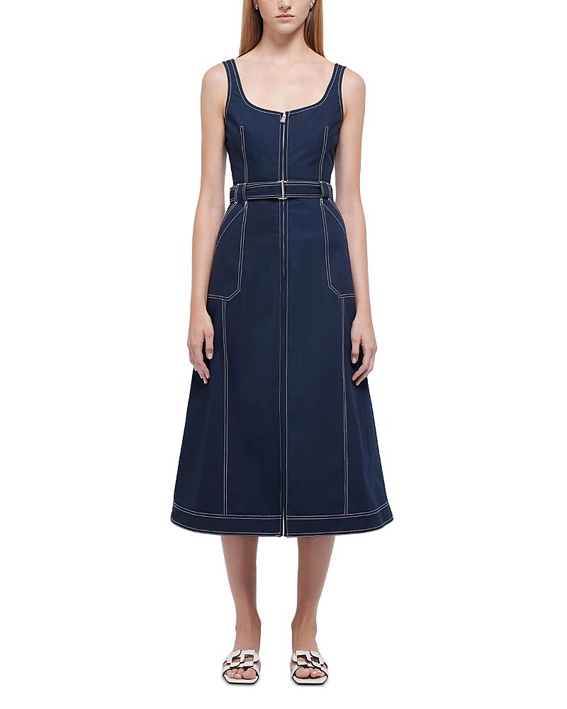 Simkhai Manson Sleeveless Cotton Belted Midi Dress Cover