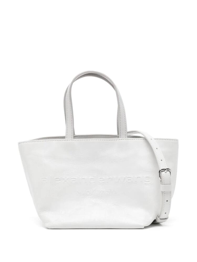 Alexander Wang small embossed crackle cross body bag - White Cover