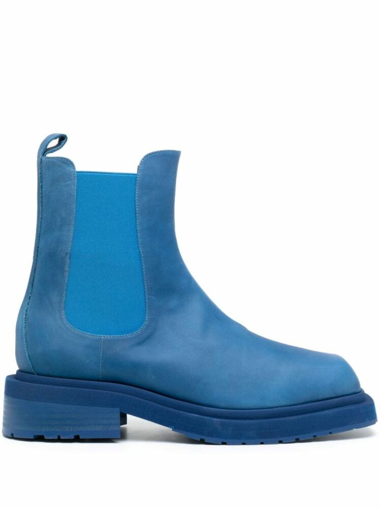 Eckhaus Latta Mike 50mm square-top ankle boots - Blue Cover