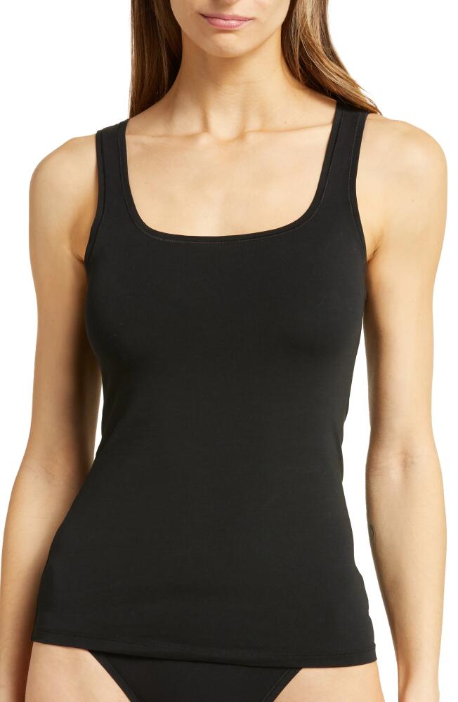 Wacoal Square Neck Cotton Tank in Black Cover