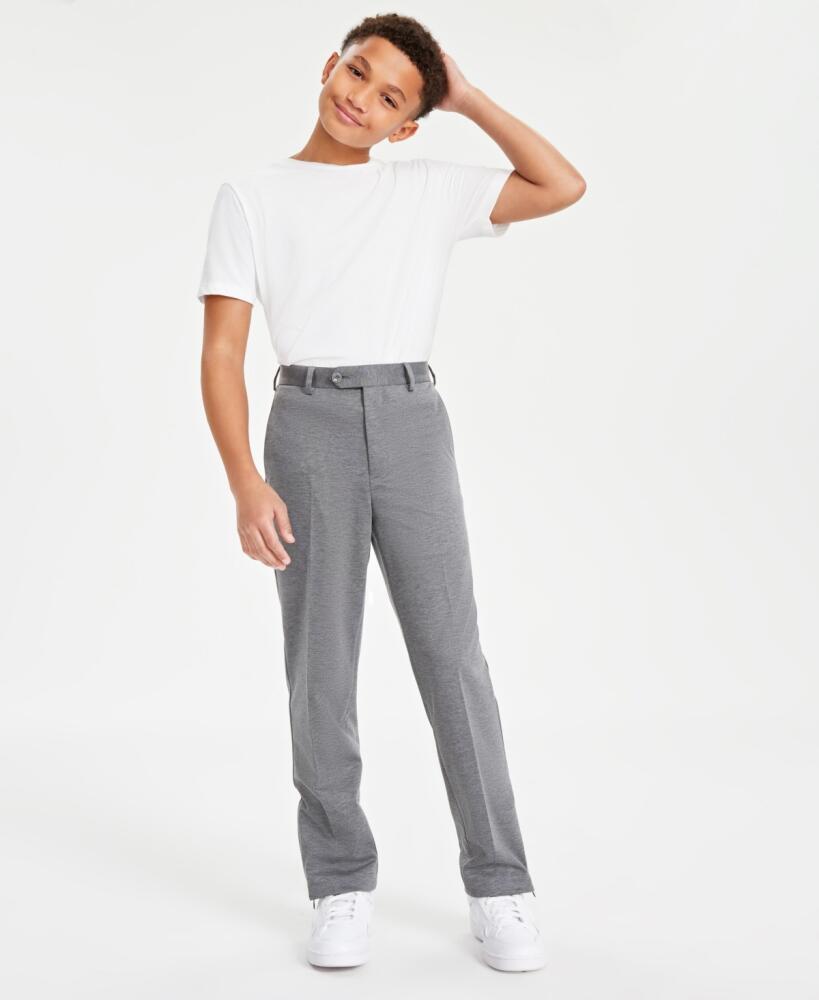 Michael Kors Big Boys Knit Stretch Dress Pant - Heather Grey Cover