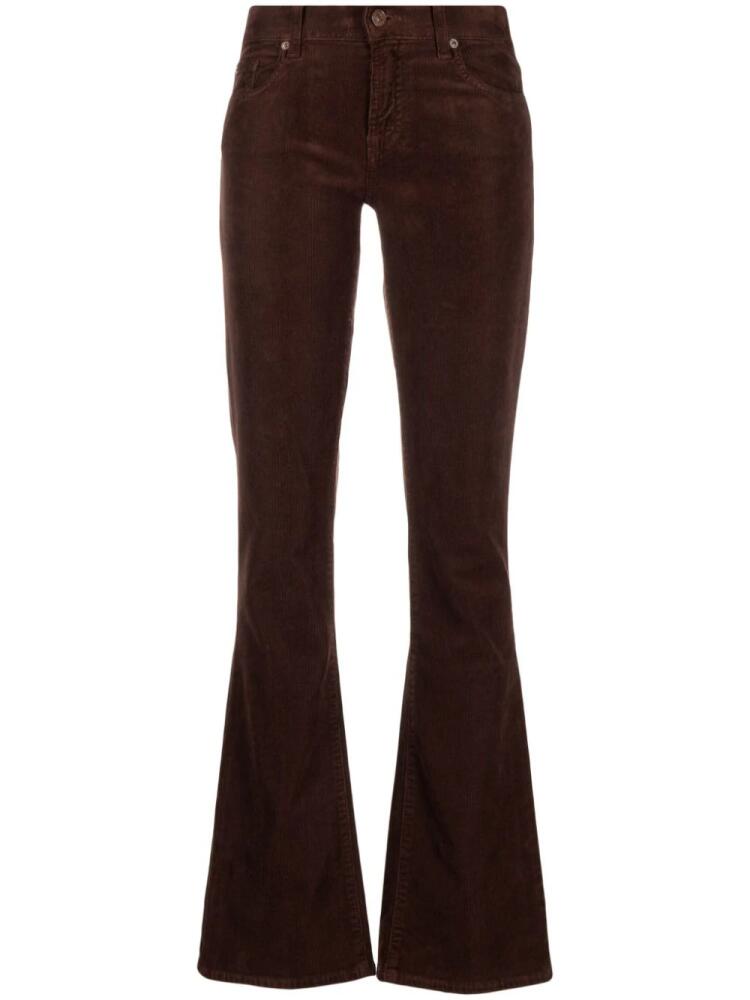 7 For All Mankind mid-rise corduroy bootcut trousers - Brown Cover