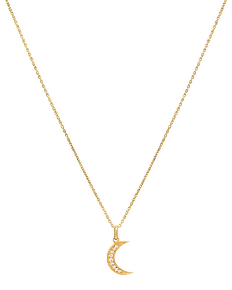 Zoe Lev Jewelry 14k Diamond Moon Pendant Necklace Cover