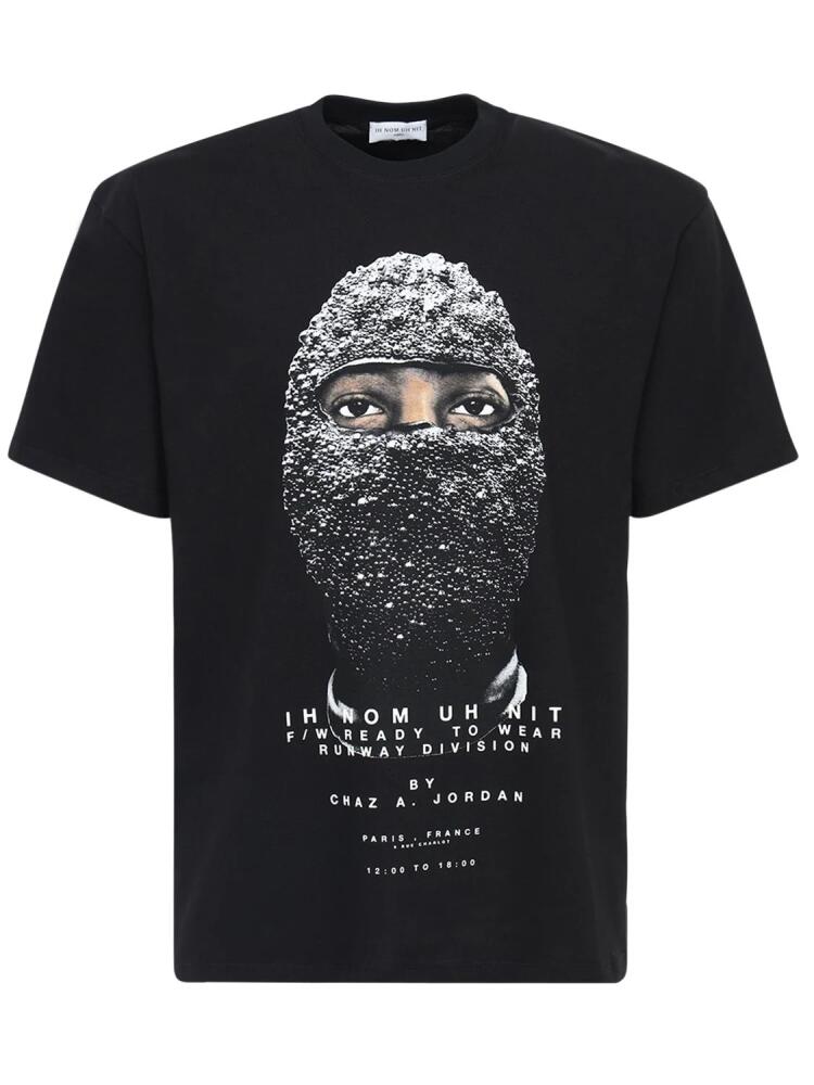 IH NOM UH NIT Mask Print Cotton T-shirt Cover