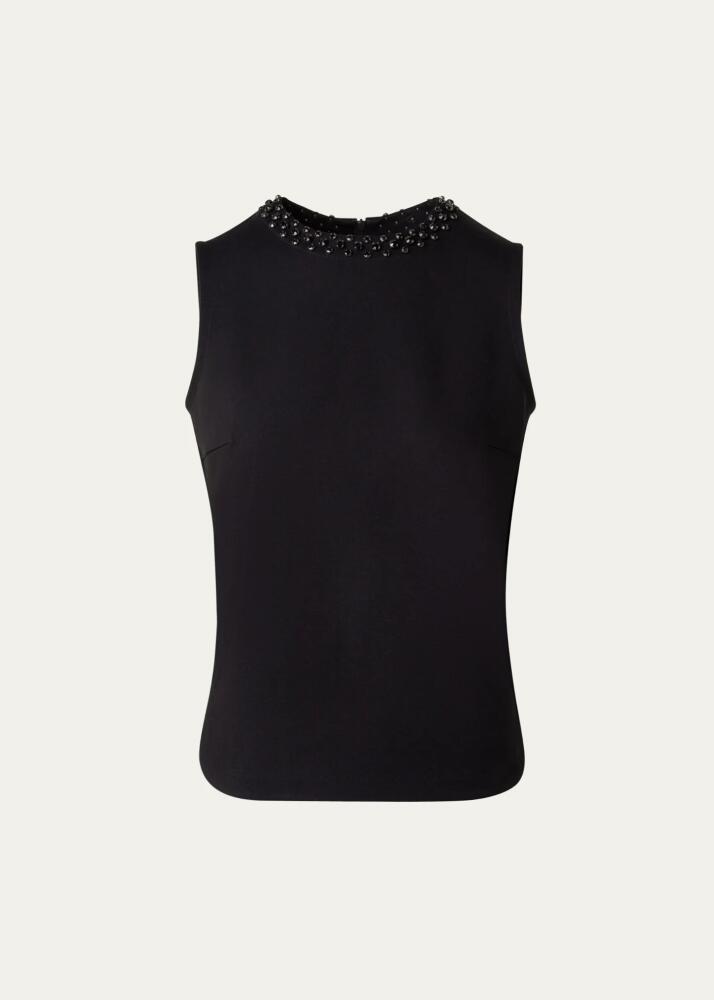 Akris punto Diamond Studded Jersey Top Cover