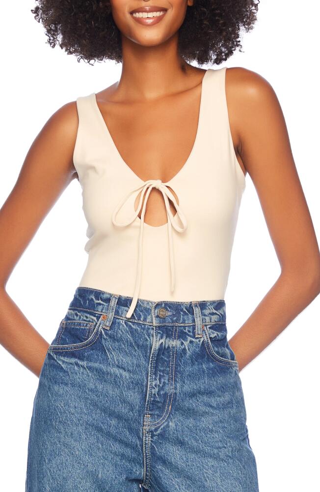 Susana Monaco Keyhole Cutout Crop Tank in Belgian Creme Cover