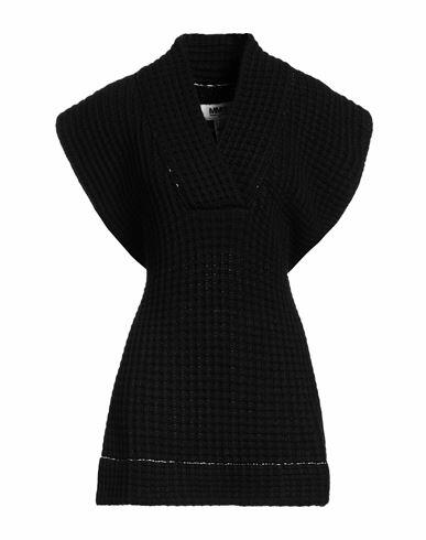 Mm6 Maison Margiela Woman Sweater Black Virgin Wool, Cotton, Acrylic Cover