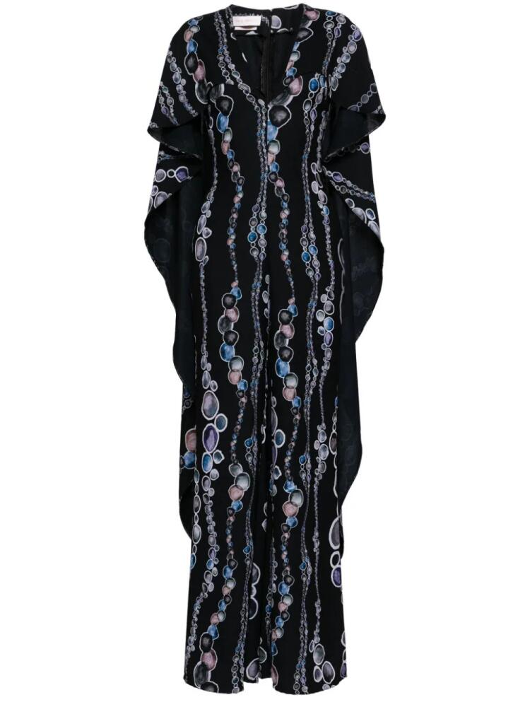 Saiid Kobeisy Canton abstract-print jumpsuit - Blue Cover