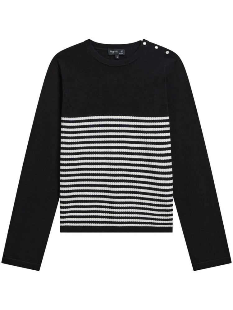 agnès b. Marvin striped jumper - Black Cover