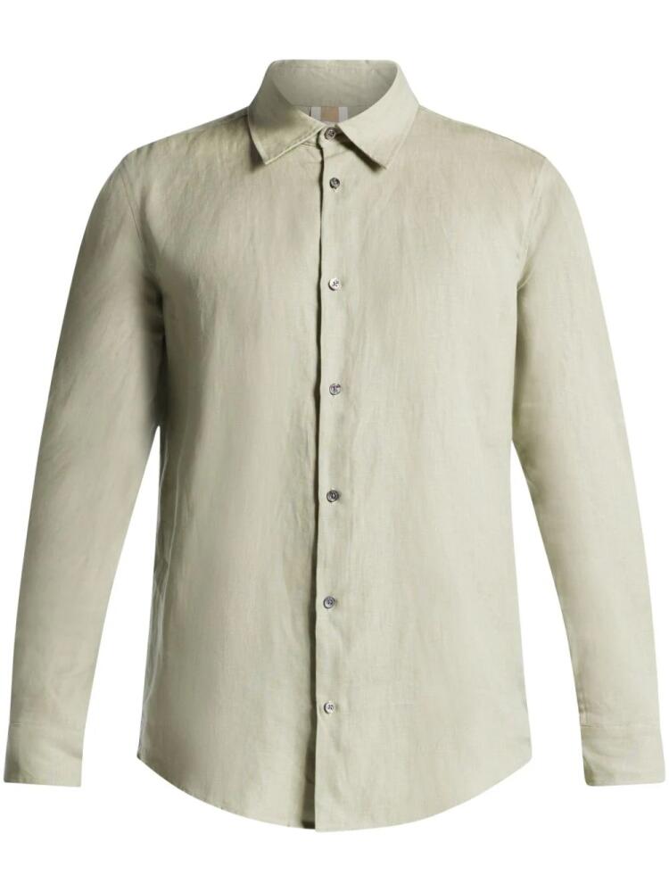 CHÉ long-sleeve linen shirt - Neutrals Cover