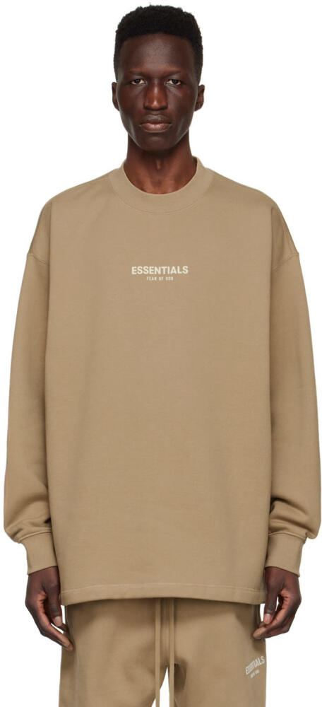 Fear of God ESSENTIALS Tan Cotton Sweatshirt Cover