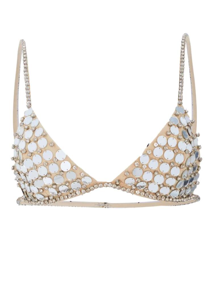 Retrofete Silas plexi embellishment bra - Neutrals Cover