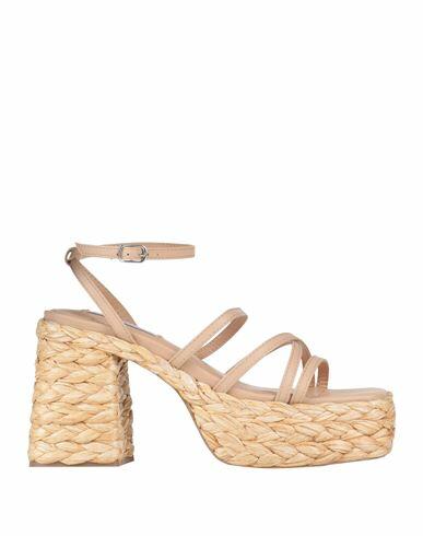 Steve Madden Woman Espadrilles Beige Soft Leather Cover