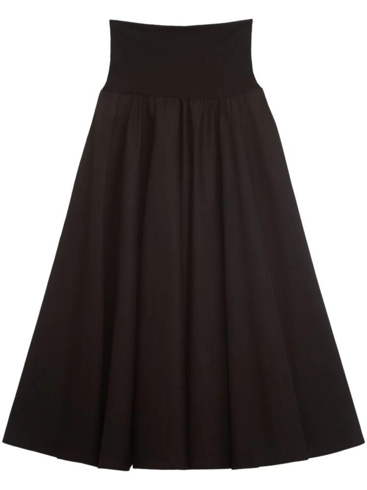 agnès b. pleated midi skirt - Black Cover