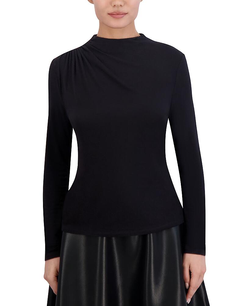 Bcbgmaxazria Ruched Mock Neck Top Cover