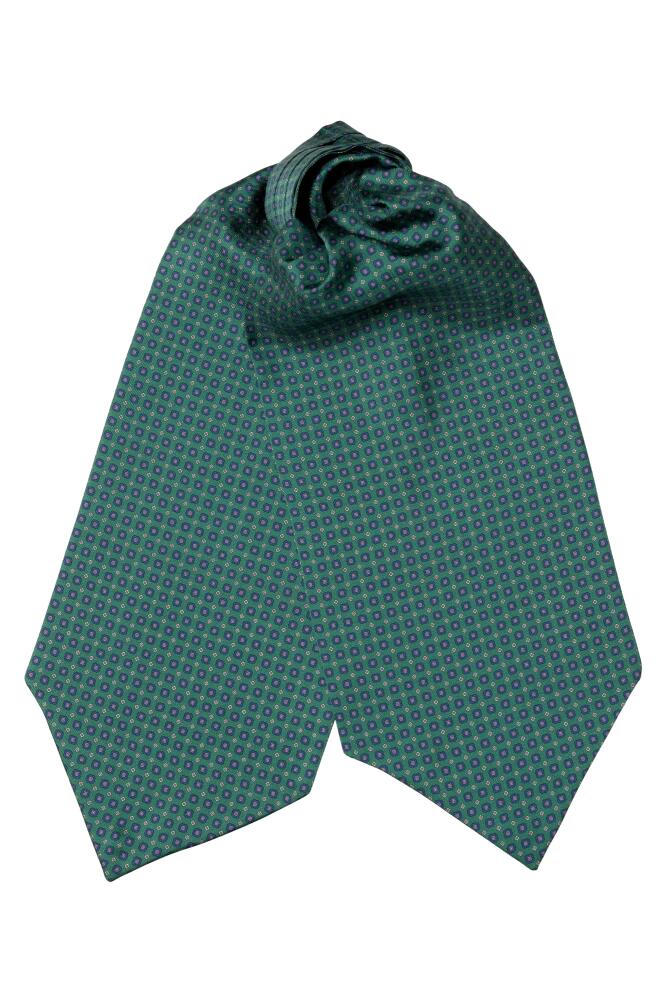 Elizabetta Navona - Silk Ascot Cravat Tie for Men in Green Cover