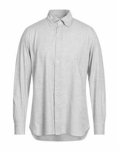 Giampaolo Man Shirt Light grey Cotton, Tencel Cover