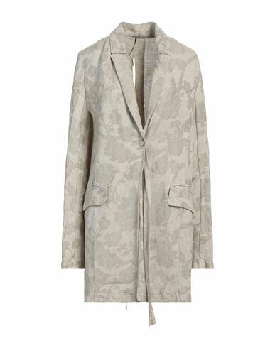 Masnada Woman Blazer Khaki Linen, Viscose Cover