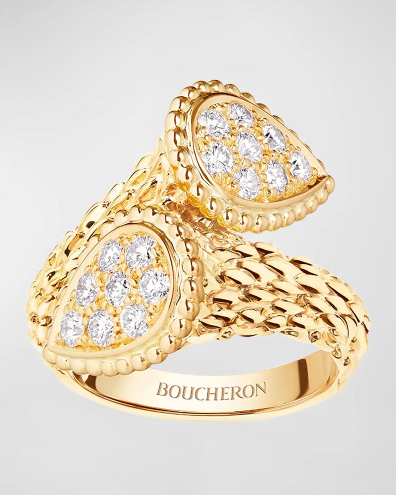 Boucheron Serpent Bohème 18K Yellow Gold Diamond Ring Cover