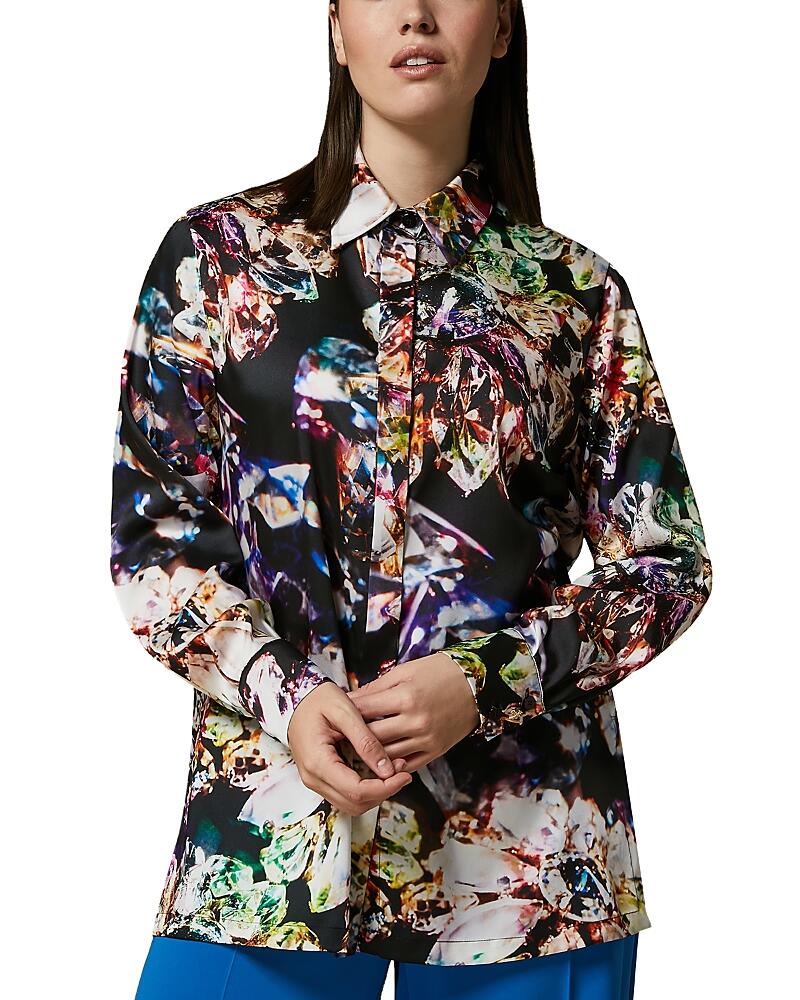 Marina Rinaldi Jewel Print Satin Shirt Cover