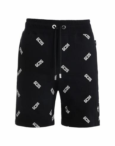 Gcds Man Shorts & Bermuda Shorts Black Cotton Cover