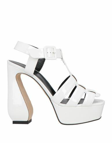 Si Rossi By Sergio Rossi Woman Sandals White Leather Cover