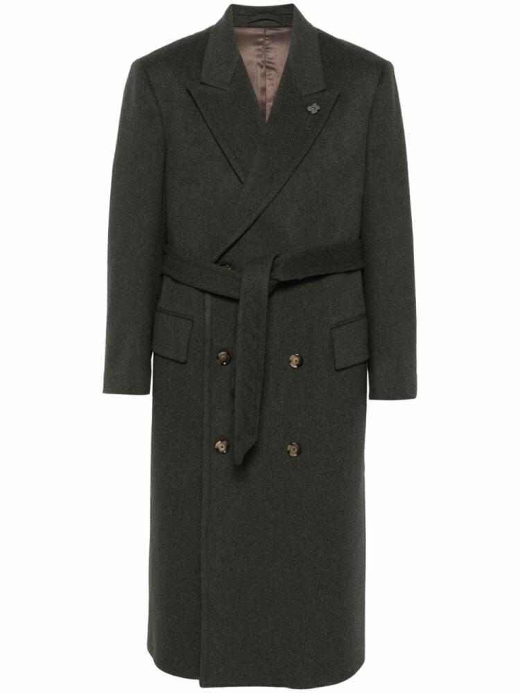 Lardini double-breasted coat - Green Cover