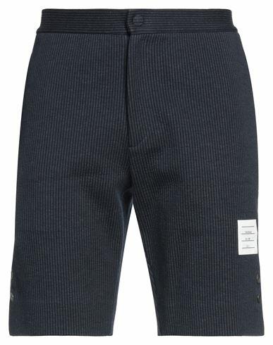 Thom Browne Man Shorts & Bermuda Shorts Navy blue Cotton Cover