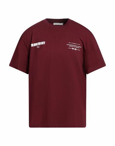 Ih Nom Uh Nit Man T-shirt Burgundy Cotton, Elastane Cover