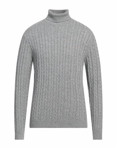 Sun 68 Man Turtleneck Light grey Merino Wool, Viscose, Polyamide, Cashmere Cover