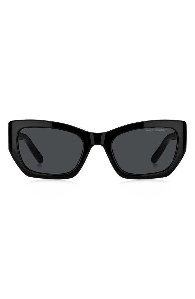 Marc Jacobs 53mm Cat Eye Sunglasses in Black/Grey Cover