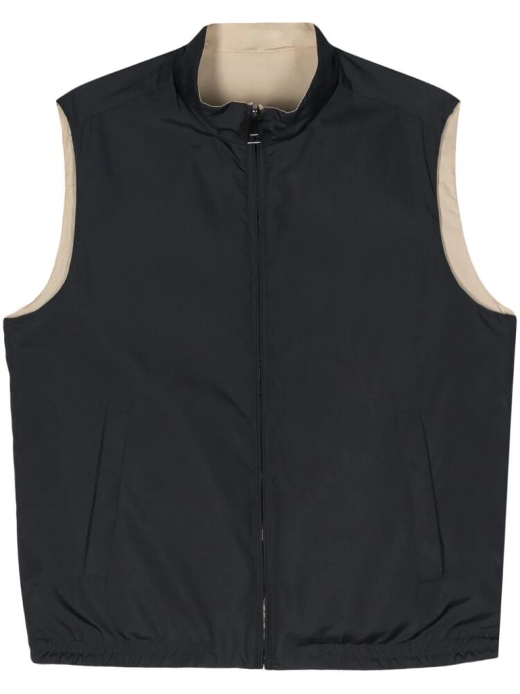 Canali lightweight reversible gilet - Blue Cover