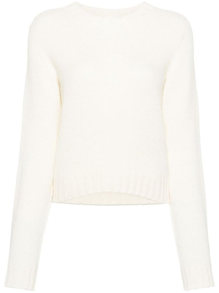 Palm Angels curved-logo wool-blend jumper - Neutrals Cover