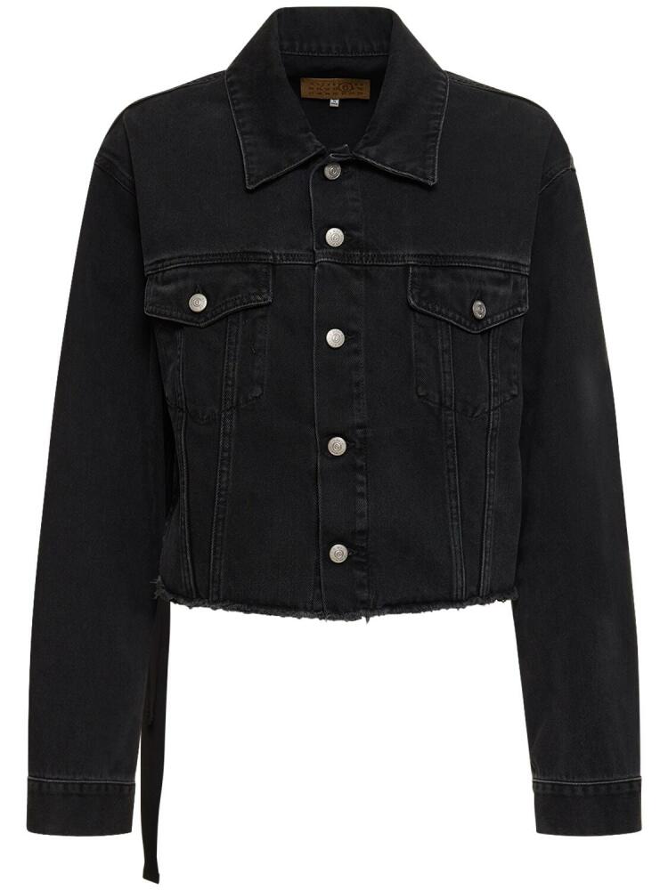 MM6 MAISON MARGIELA Asymmetric Cotton Denim Jacket Cover