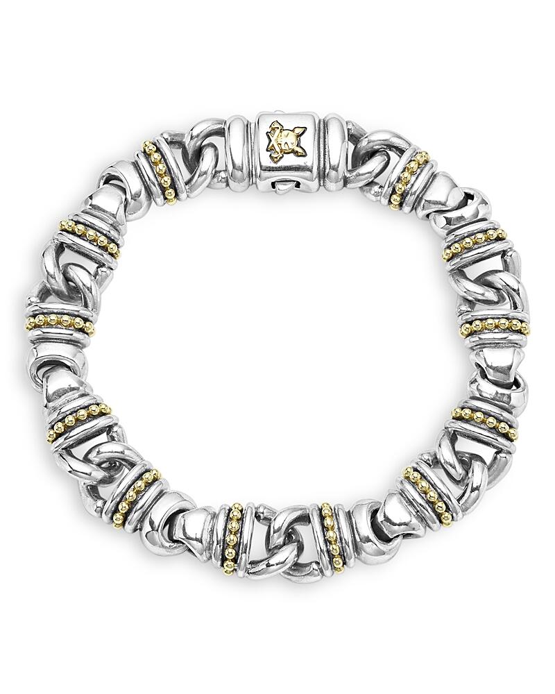 Lagos Men's 18K Yellow Gold & Sterling Silver Anthem Beaded Link Bracelet - Exclusive Cover