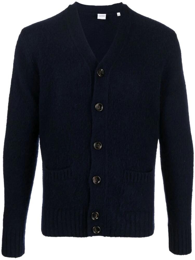 ASPESI button-up wool cardigan - Blue Cover