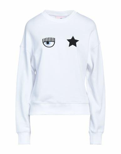 Chiara Ferragni Woman Sweatshirt White Cotton, Elastane Cover