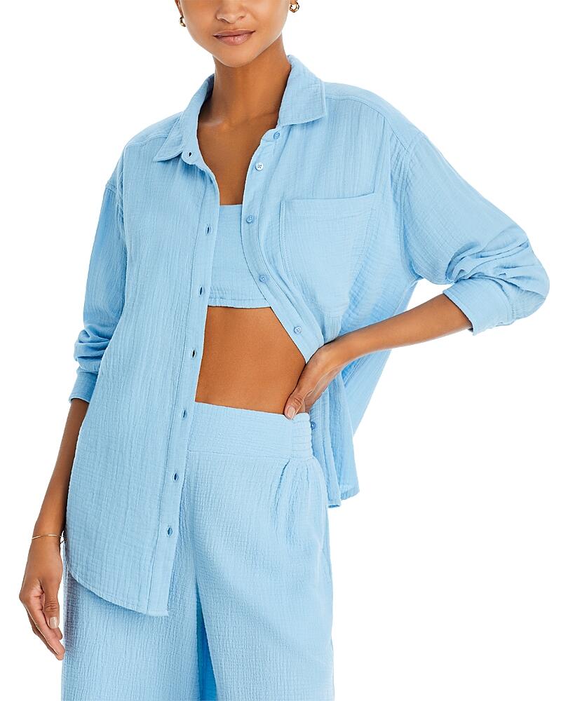 Echo Gauze Boyfriend Shirt Swim Cover-Up Cover