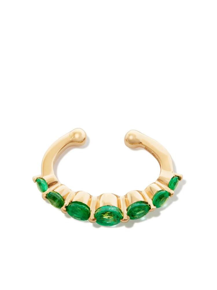 SHAY 18kt yellow gold emerald ear cuff Cover