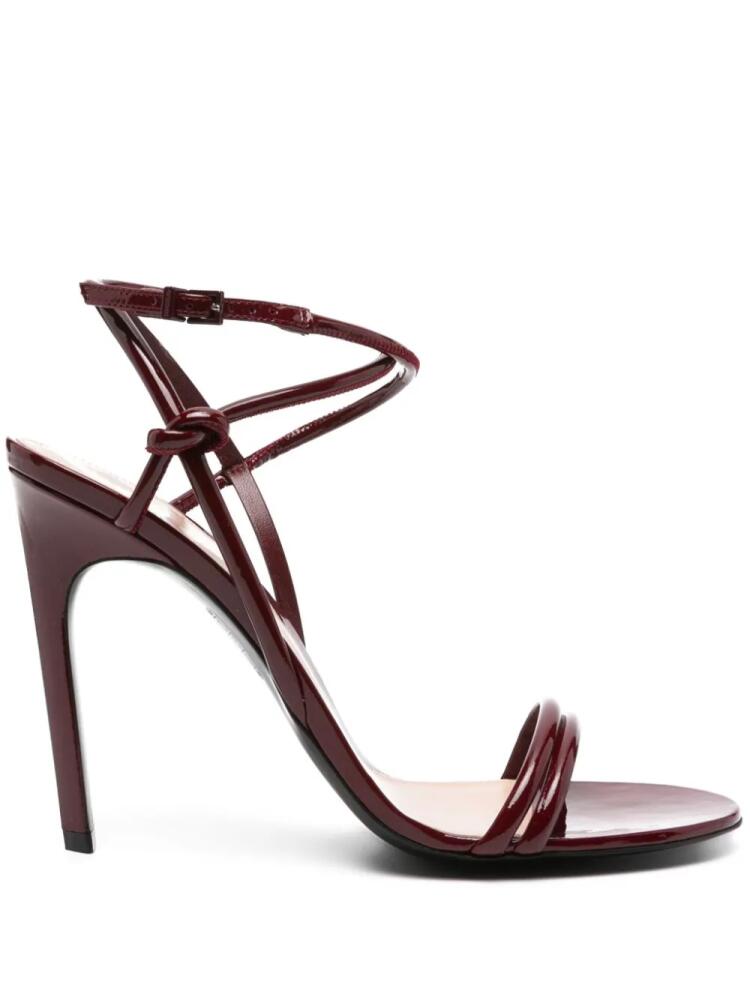 Gucci 105mm patent strappy sandals - Red Cover