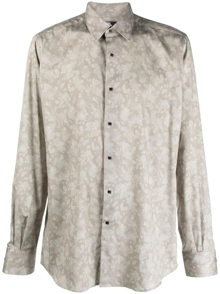 Karl Lagerfeld floral-print long-sleeve shirt - Neutrals Cover