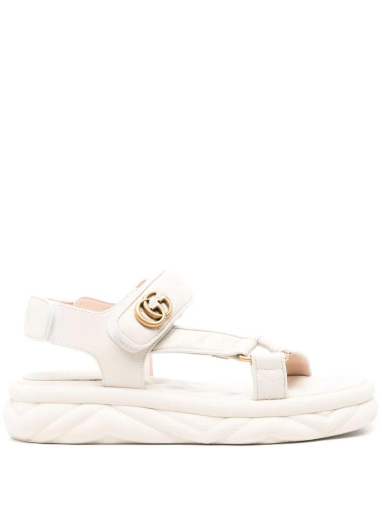 Gucci Double-G leather sandals - Neutrals Cover