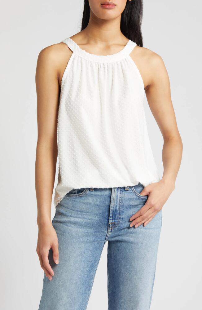 Loveappella Clip Dot Halter Tank Top in Ivory Cover